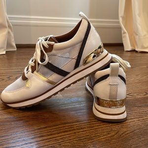 Beautiful Gold and Cream Michael Kors Summer Sneakers